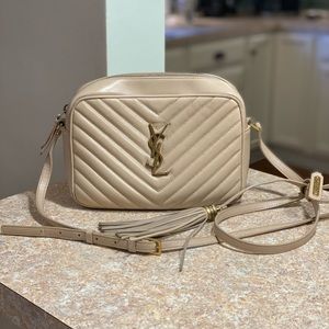 YSL Lou in Quilted Leather - Beige